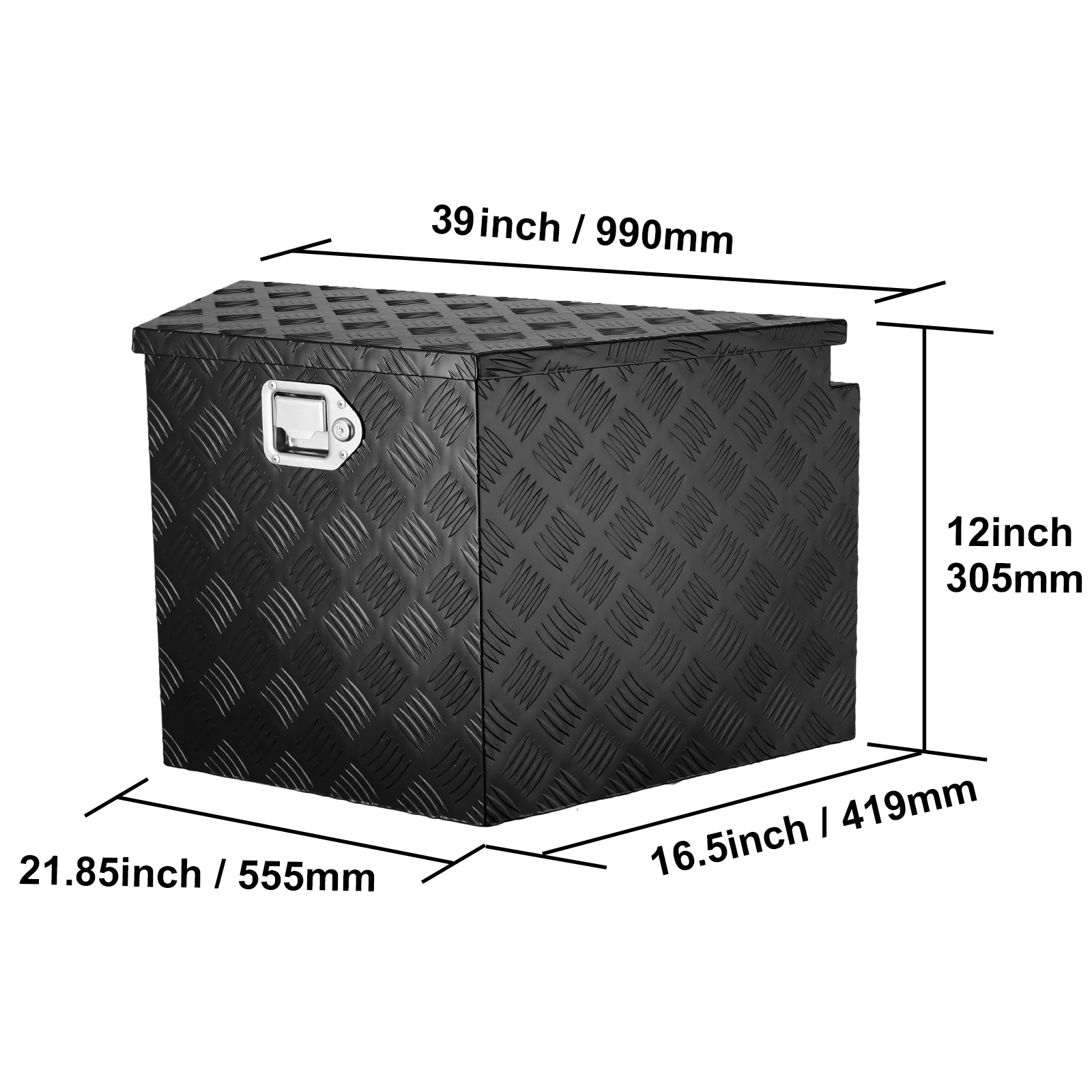 SucceBuy Trailer Tongkist Aluminium Tongkist Gereedschapskist Heavy Duty Trailer Box Utility Trailer Tongkist voor pick-up