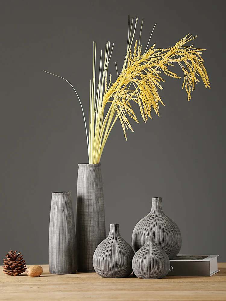 

Small vase ornaments, dry flower arrangement, living room model room, bookcase, resin home soft decoration