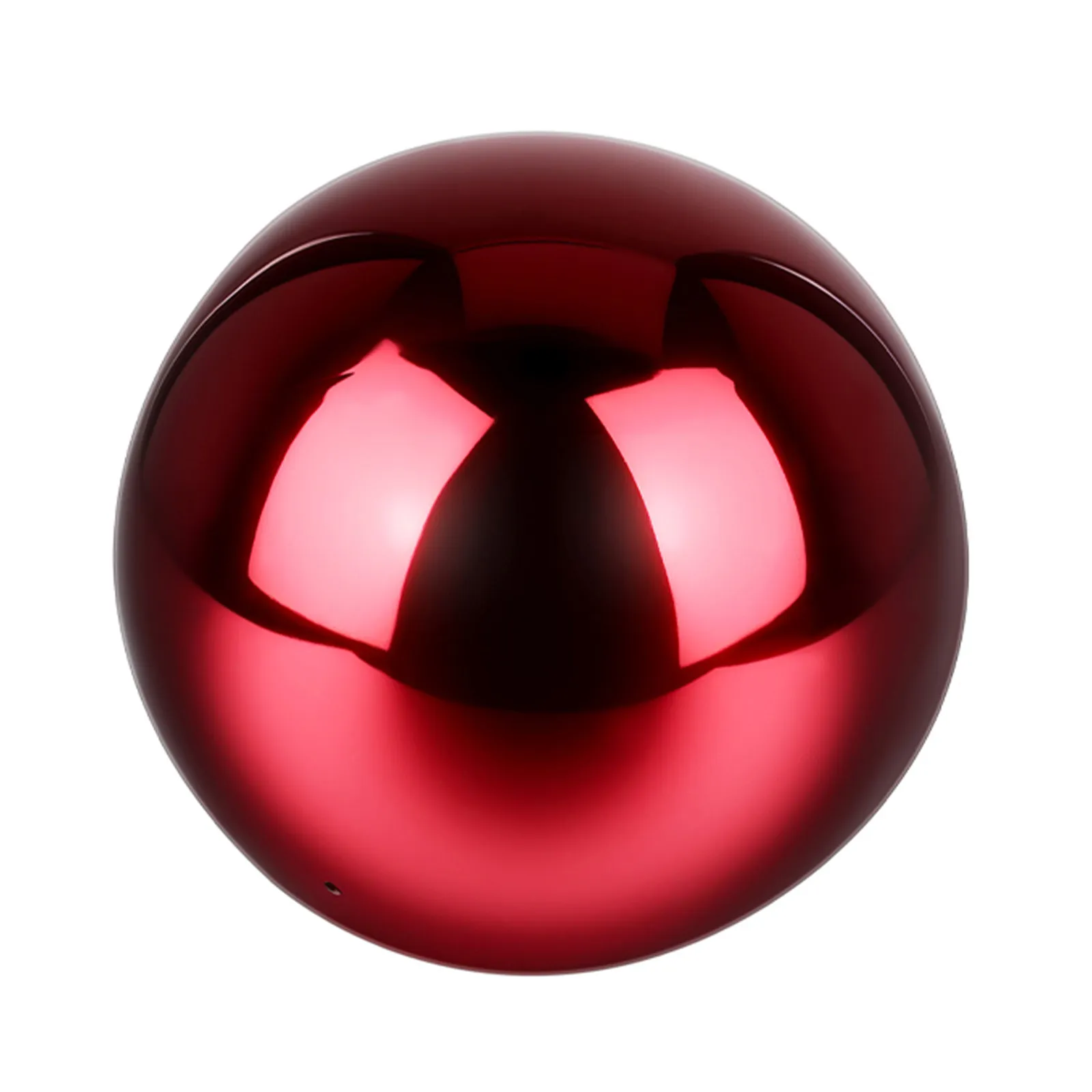 Reflective Garden Globe Polished Stainless Steel Mirror Ball Hollow Sphere Outdoor Garden Gazing Globe Yard Ornament 5 Inch Red