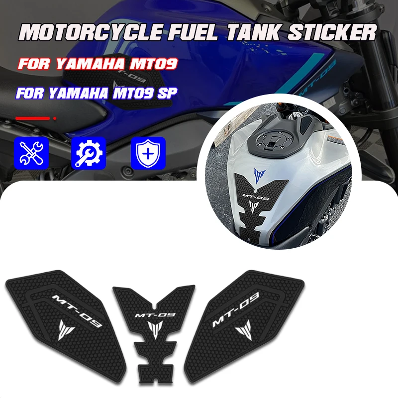 

Для Yamaha mt 09 MT09 MT-09 SP 2024 2025 аксессуары для мотоциклов, тяговая накладка на бак, защитная наклейка на бак, газовая наколенница