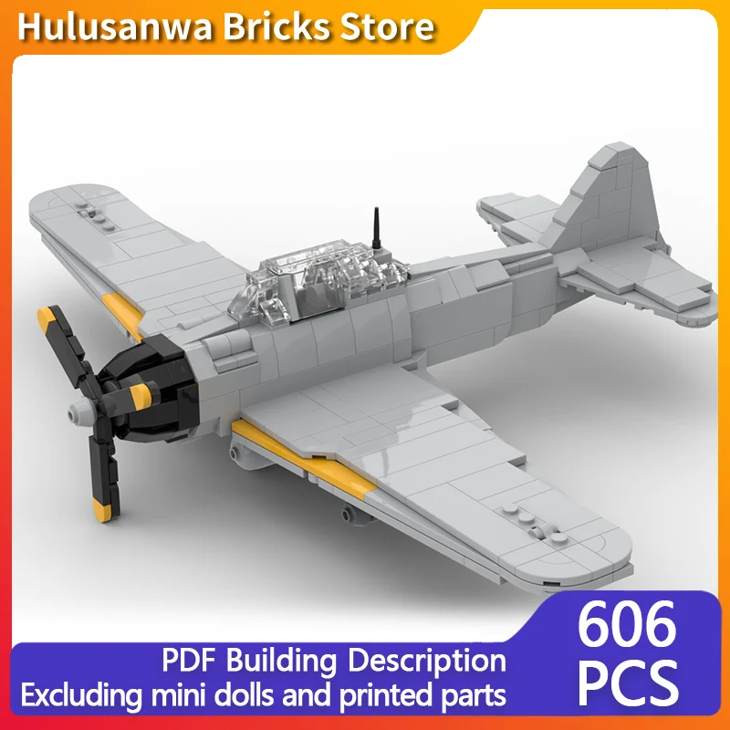 

A6M2 Military Fighter Jets Model MOC Building Bricks War Equipment Modular Technology Gifts Holiday Assemble Children Toys