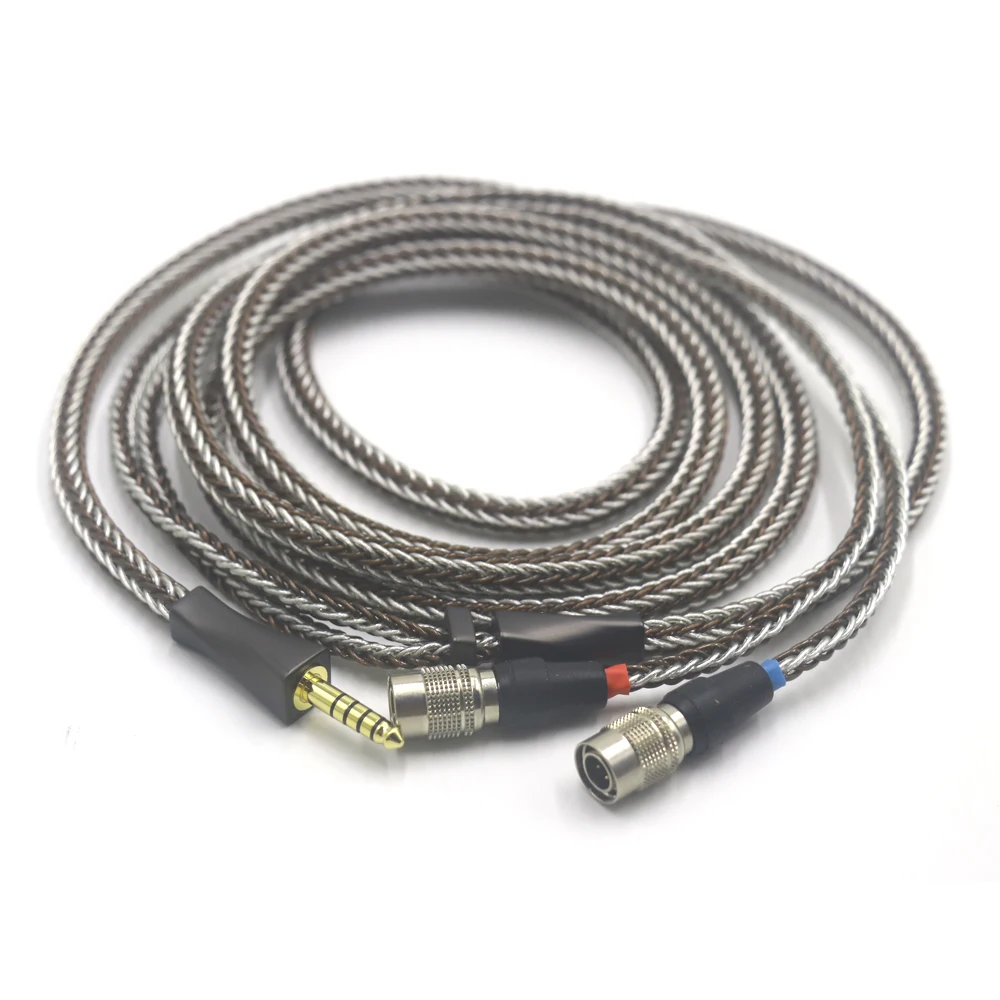 16 Core Single Crystal Copper and Pure Silver Headphones Upgrade Cable For Dan Clark Audio Mr Speakers Ether Alpha Dog Prime