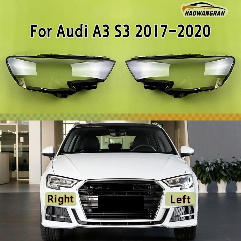 

Car Front Headlight Cover Transparent Lampshade Plexiglass Replace Original Lens Shell For Audi A3 S3 2017 2018 2019 2020