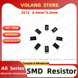 Resistencias de Chip SMD, 50 piezas, 2512, 1W, 0R-10M, 5%, 18R, 100, 220, 470 Ohm, 51R, 10R, 22R, 33Ω, 82R, 220R, 470R, 1K, 75K, 2,2 K, 4,7 K, 68K, 100K, 1M, 9,1 M