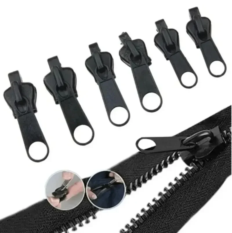 6pcs New Design Instant Zipper Universal Instant Fix Zipper Repair Kit Replacement Zip Slider Teeth Rescue for DIY Sew