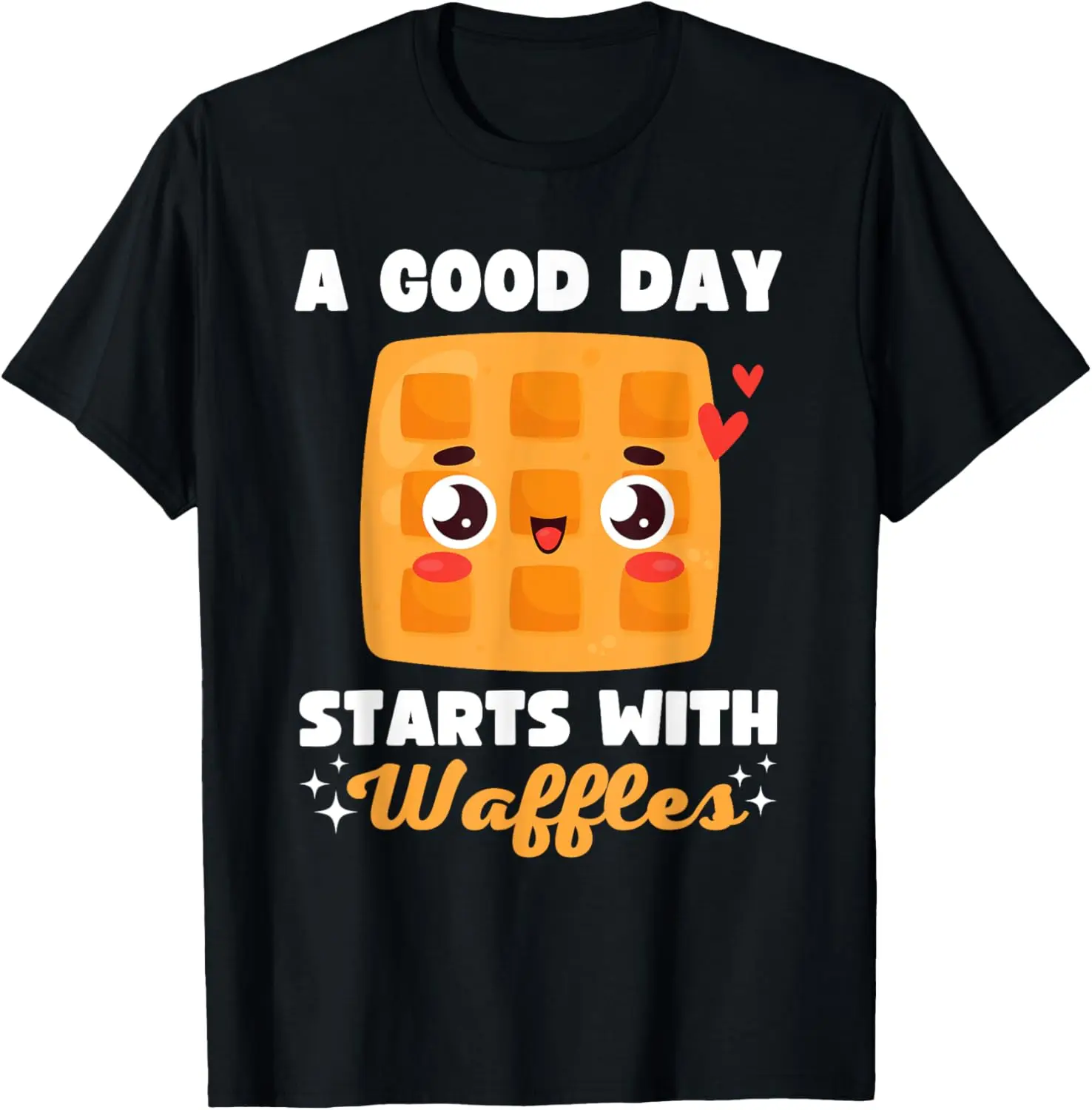 A Good Day Starts With Waffles Breakfast Waffle Food Lover T-Shirt