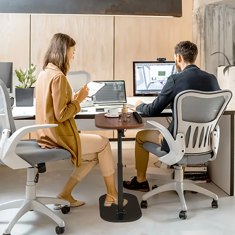 [طاولة كمبيوتر محمول حديثة] طاولة جانبية حديثة على شكل حرف C بارتفاع قابل للتعديل |    360 °   طاولة كمبيوتر محمول دوارة مثالية للأريكة