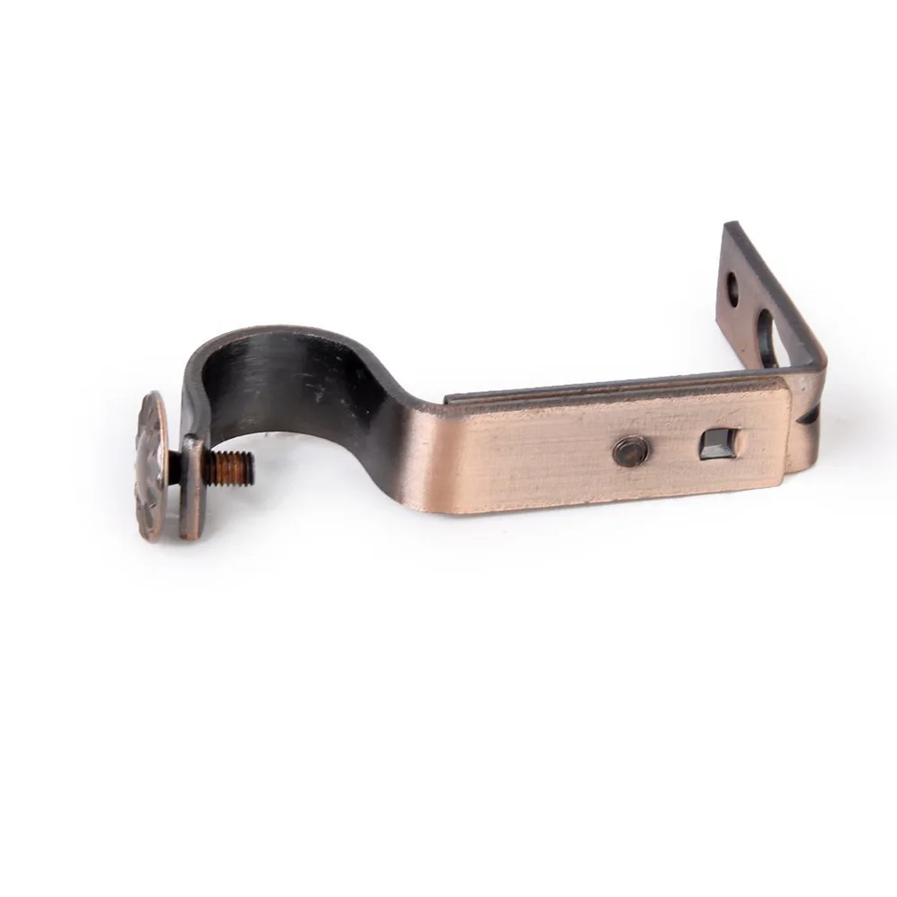 

6 Pcs Curtain Rod Bracket Vintage Style Copper Holder Simple Adjustable Wall-mounted Pole