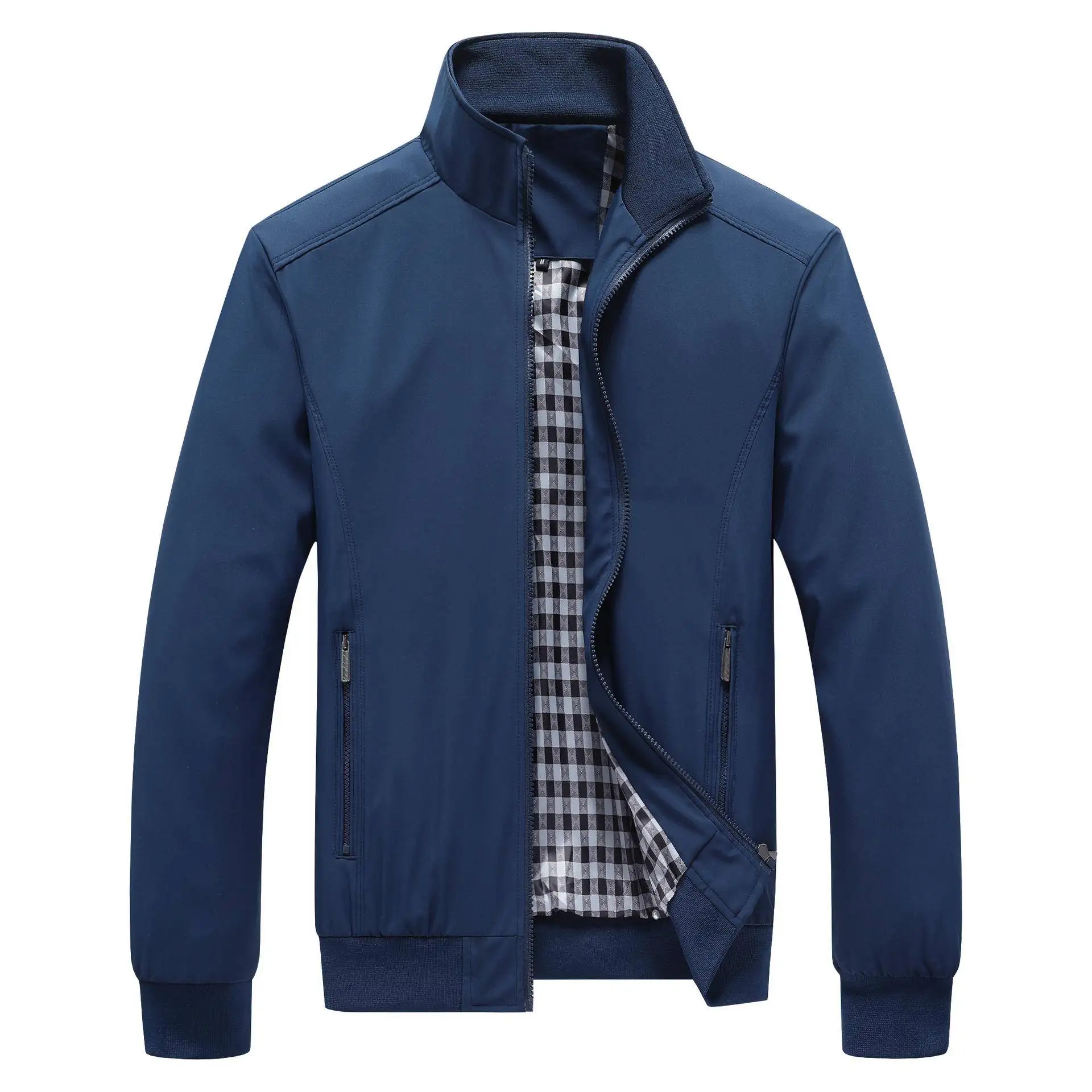 

New 2025 Men's Jacket Zipper Pilot Style Casual Fashionable Long Sleeve Thicken PU Leather Spring Autumn Wear for Men