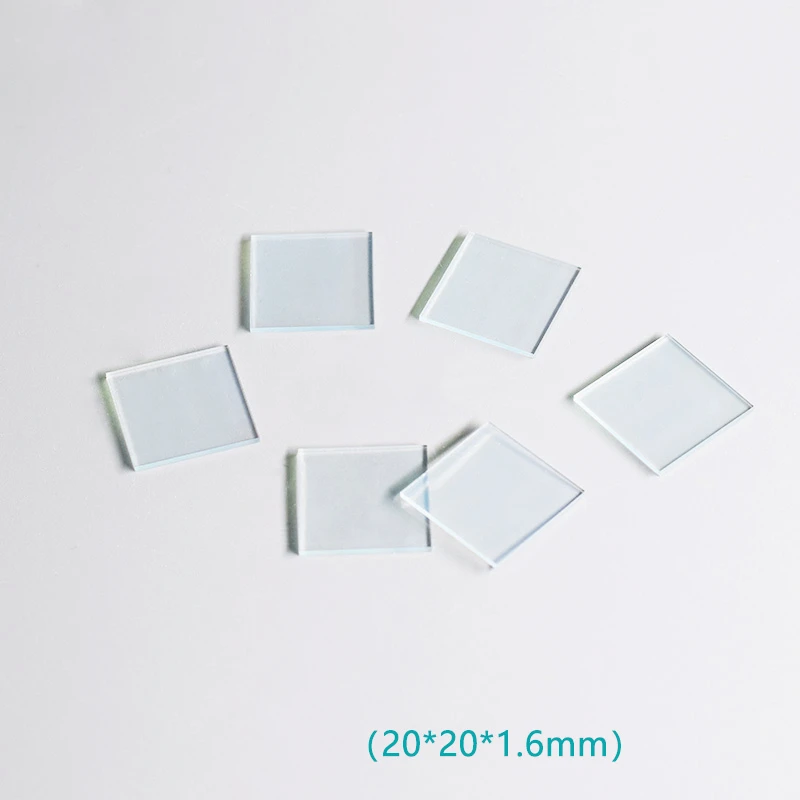 Fluorine Condutor Transparente Dopado Óxido de Estanho Revestido Vidro Fto Vidro de Laboratório Condutor 14 Ohms 20x20x1.6 mm 50 Pcs