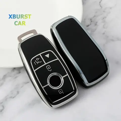 TPU 쉘 포브 메르세데스 벤츠 A C E S G 클래스 GLC CLE CLA W177 W205 W213 W222 X167 AMG 자동차 원격 키 케이스 커버, 2 3 4 버튼