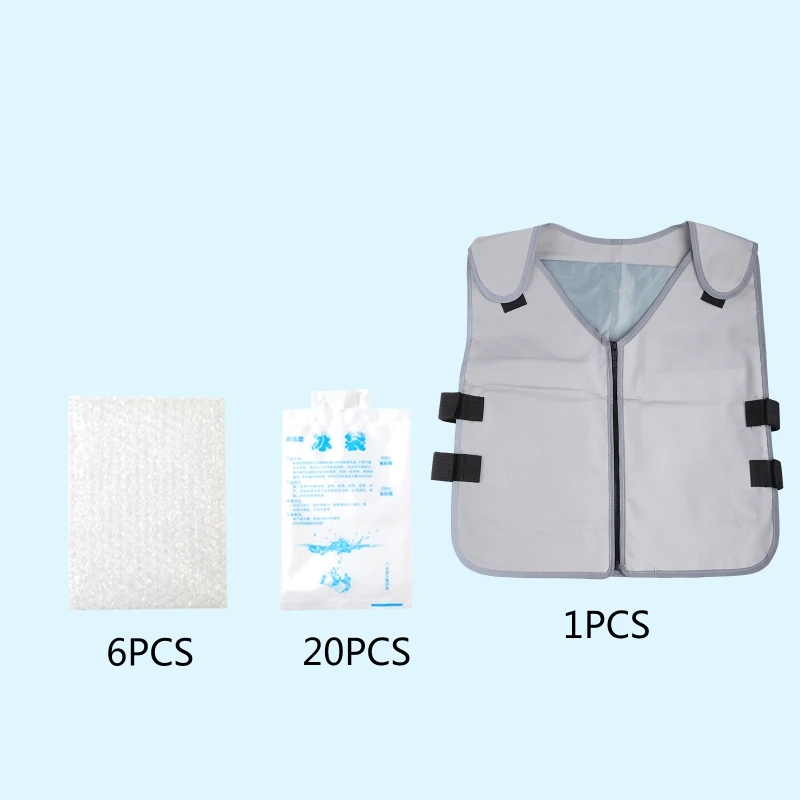 270C Cooling Clothes for Hot Weather with Pockets Men & Women Ice Vest with Ice Packs