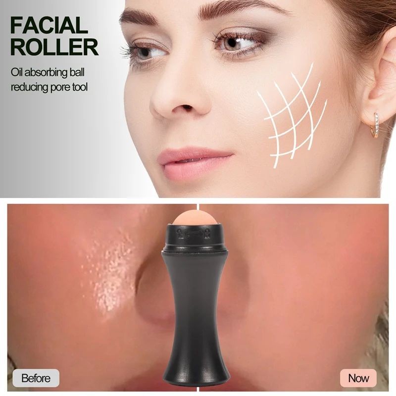 Rodillo volcánico de Control de aceite, herramienta para el cuidado de la piel Facial, maquillaje mate, Bola de absorción de aceite