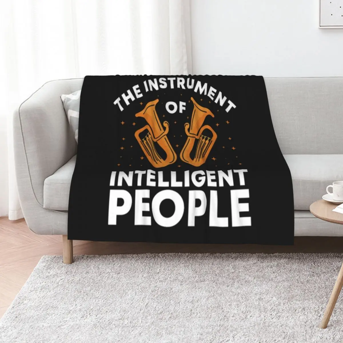 Tuba music for intelligent people Throw Blanket Furry Soft Beds Soft Plush Plaid Thermals For Travel Extra Large Throw Blankets