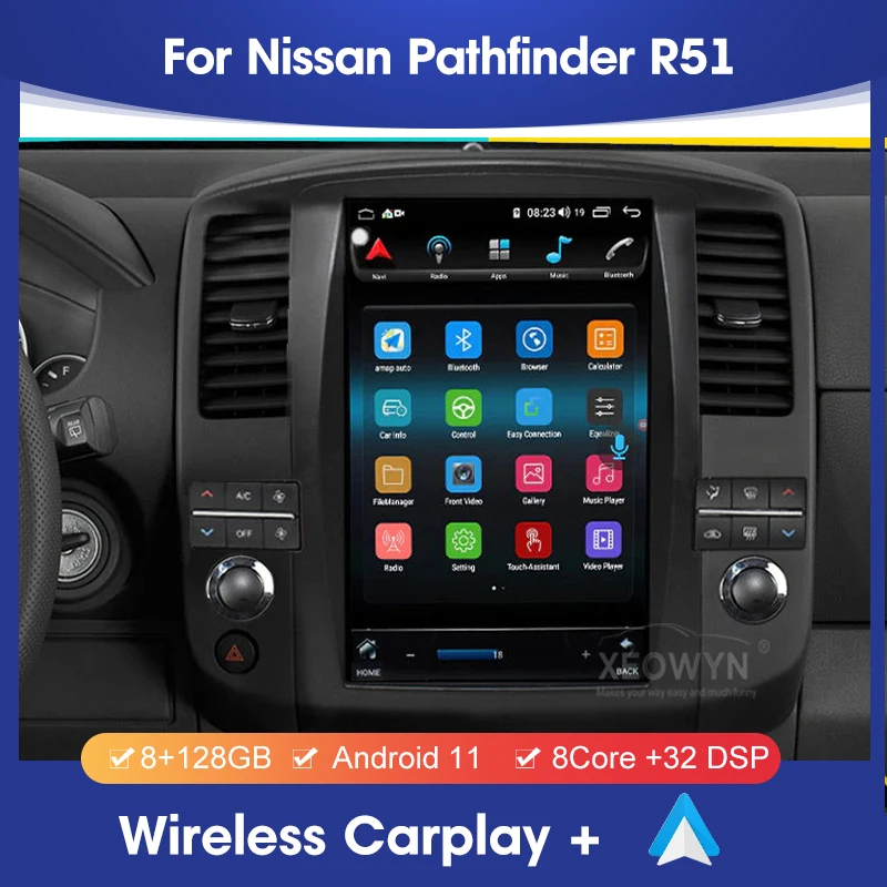 

Navitech 12.3‘’ Android 13 For Nissan Pathfinder r51 2008 2009- 2012 Car Radio Multimedia Player Android auto apple carplay