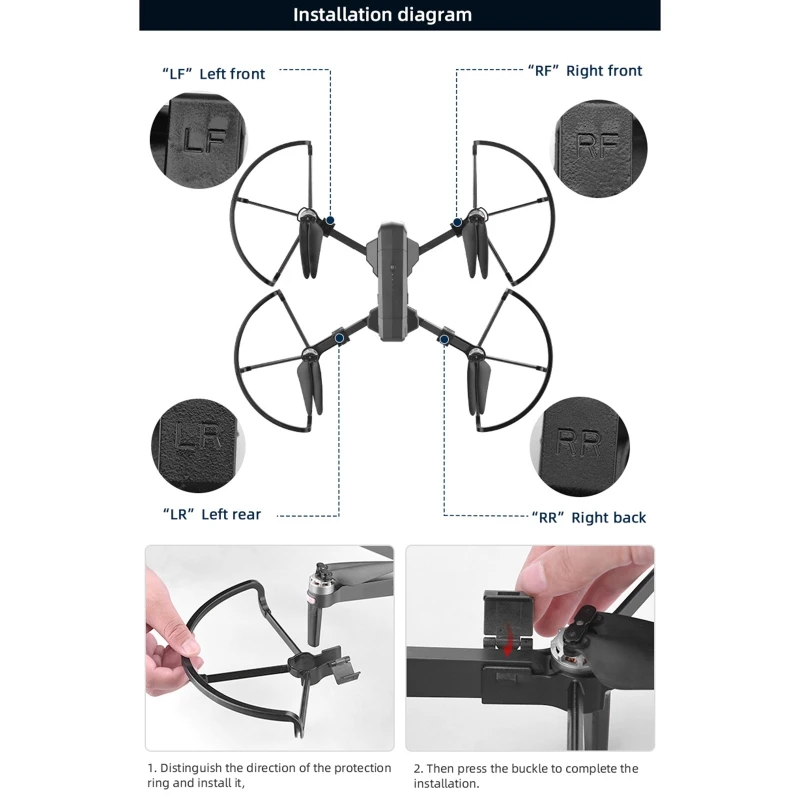 1 zestaw Propeller Protector antykolizyjna pierścień ochronny rekwizyty straż dla Sjrc F11S/F11 Pro/F11/F11 4K PRO Dropship