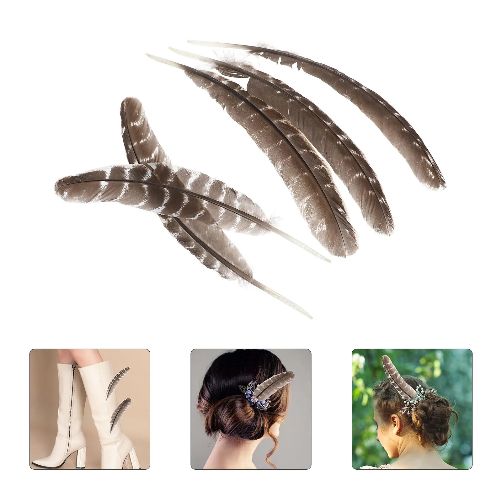 

5Pcs Decorative Plume Material Craft Making Props for Home Wedding Party Photography Decor Craft Plumes
