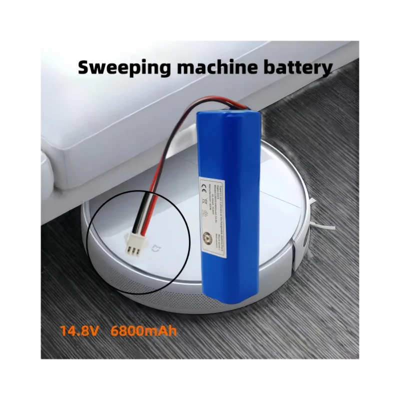 14.8V Mijia Oplaadbare Robotstofzuiger Lithium-Ionbatterij, Pro M9 Pro M8 Pro M7r1, 14.8V, 6800Mah, 18650m26,4S 2P