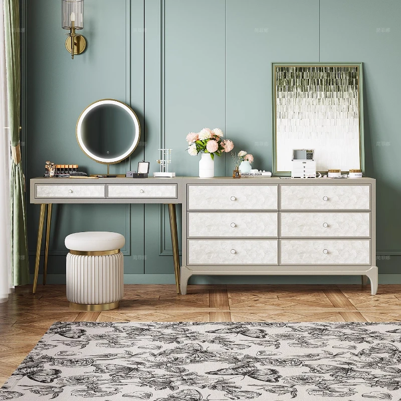 

Rustic Nordic Style Dressing Table White Women Minimalist Drawers Dressing Table Jewelry Box Comoda Pra Quarto Furnitures