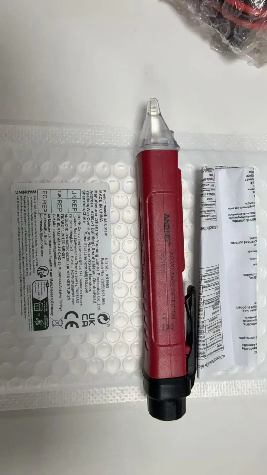 

Smart Induction Tester Pen 12-1000V Voltage ANENG VC1010 Professional Electrician Digital Non-Contact Breakpoint Detection Tools