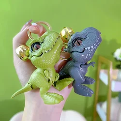 Tyrynosaurus rexバイトハンドトイキーホルダー、クリエイティブ恐竜ペンダント、カップルバックパック、小さなギフト、新しい、1個