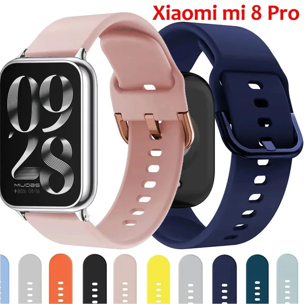 Bracelet en Silicone pour Xiaomi Mi Band 8 Pro remplacement femmes hommes Sport montre intelligente Bracelet Bracelet de montre pour montre Redmi 4