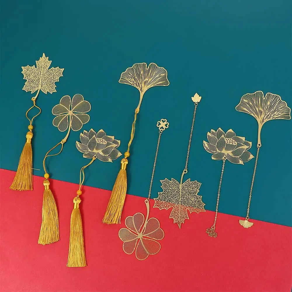 

Stationery Leaf Vein Page Clip Retro Book Clip Vintage Chinese Style Metal Bookmark Hollow Book Mark Bookmark Leaf Bookmark