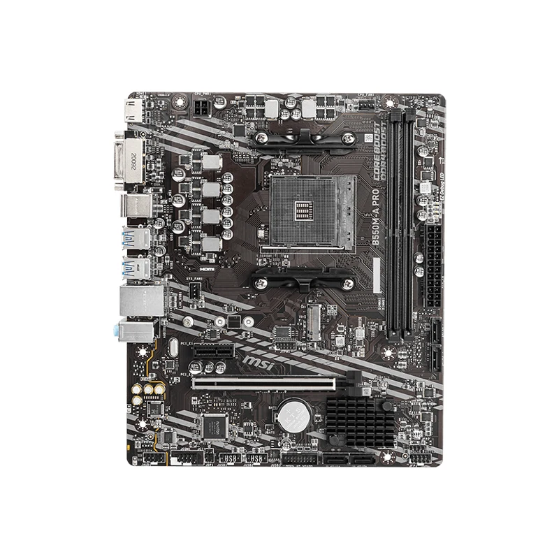 64 جيجابايت PCI-E 4.0 1x PCI-E 4.0/3.0 x16 فتحة USB3.2 لتقوم بها بنفسك كمبيوتر الألعاب اللوحة الأم MSI B550M-A PRO AMD B550 AM4 DDR4-4600MHz (OC)