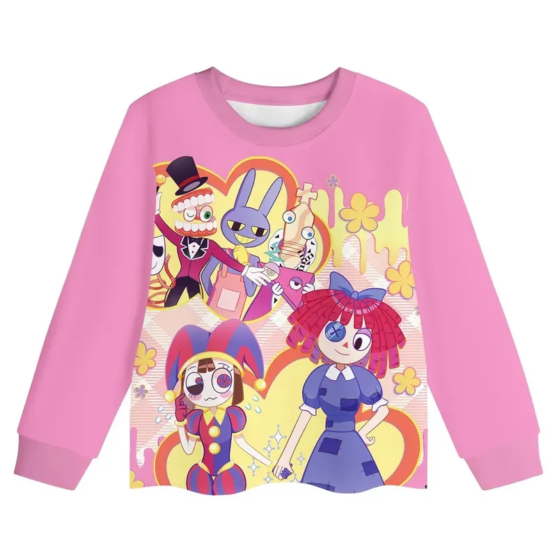 Film The Amazing Digital Circus Pigiama Pomni Jax Set di vestiti Baby Girl Sleepwear Suit Bambino Ragazzi Bambini a maniche lunghe + Pant 2 pezzi