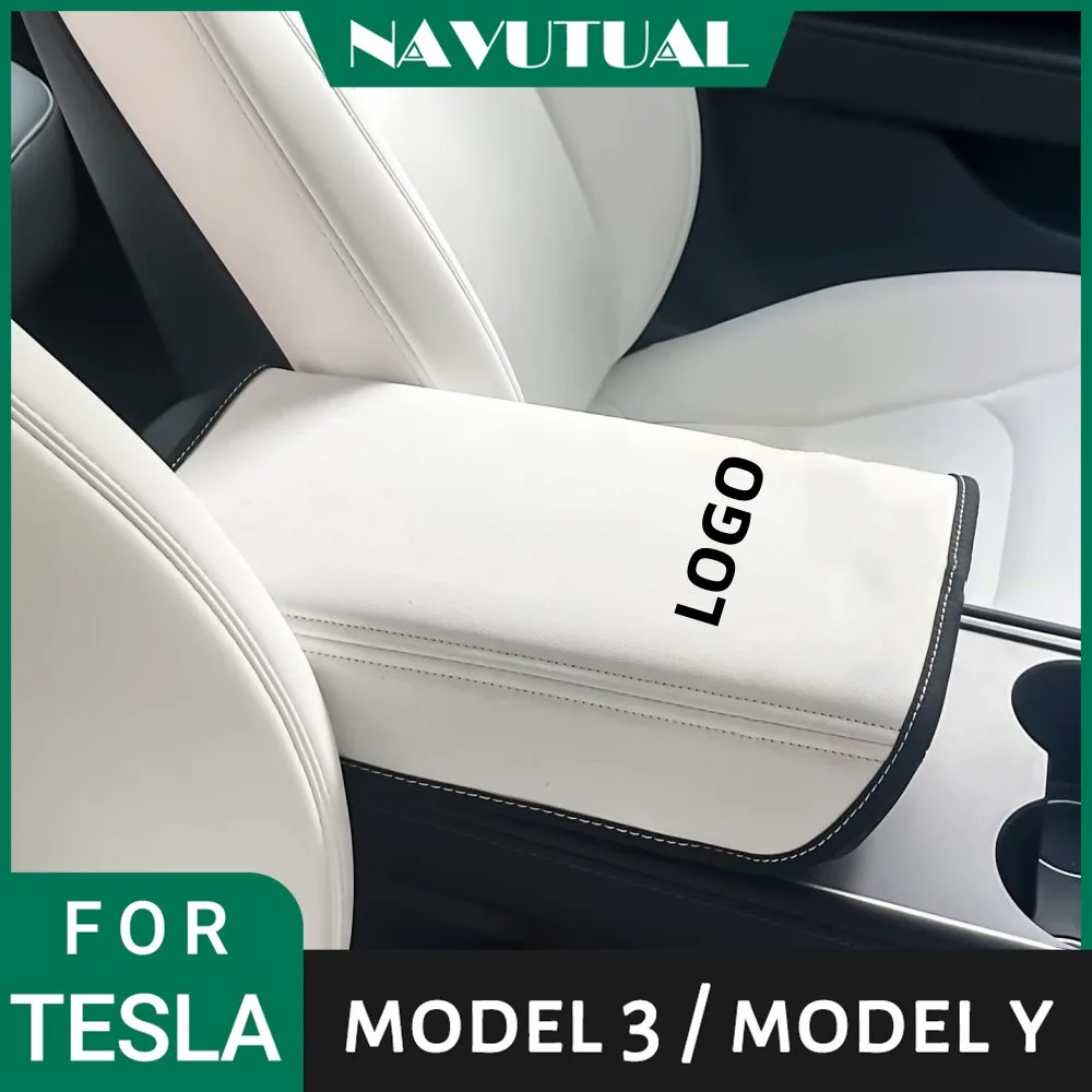 

For Tesla Model 3 Y Center Console Protector Accessory Console Cover Armrest Cushion Scratch Resistant Leather Anti Fouling