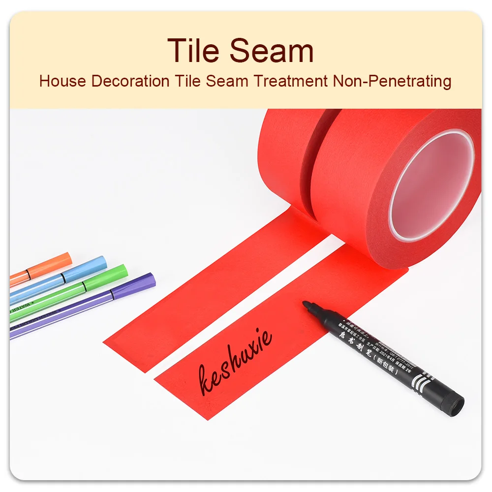 

Red Masking Paper Tape Art Student Sketching Writing Wall Beauty Seam Decoration Covering Car Painting No Trace Wedding edging
