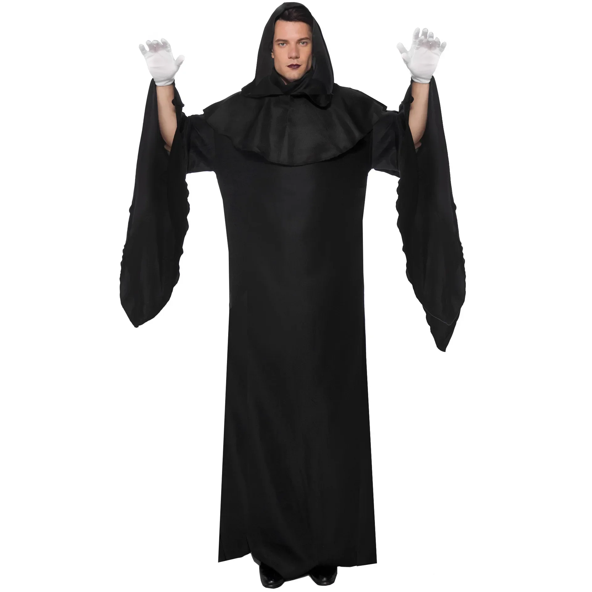 Costume de la mort d'Halloween pour hommes, fête des démons, cosplay