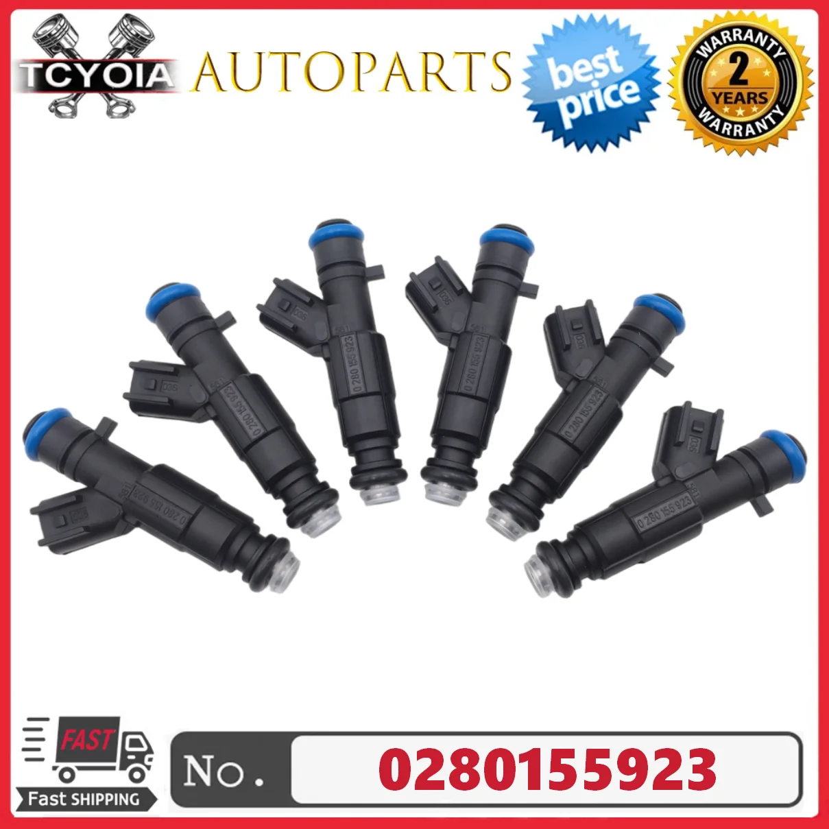 

6/8pcs Fuel Injectors 0280155923 For 2000-2005 Cadillac 4.6l V8 Jeep 4.0L 1999-2004 Cherokee +