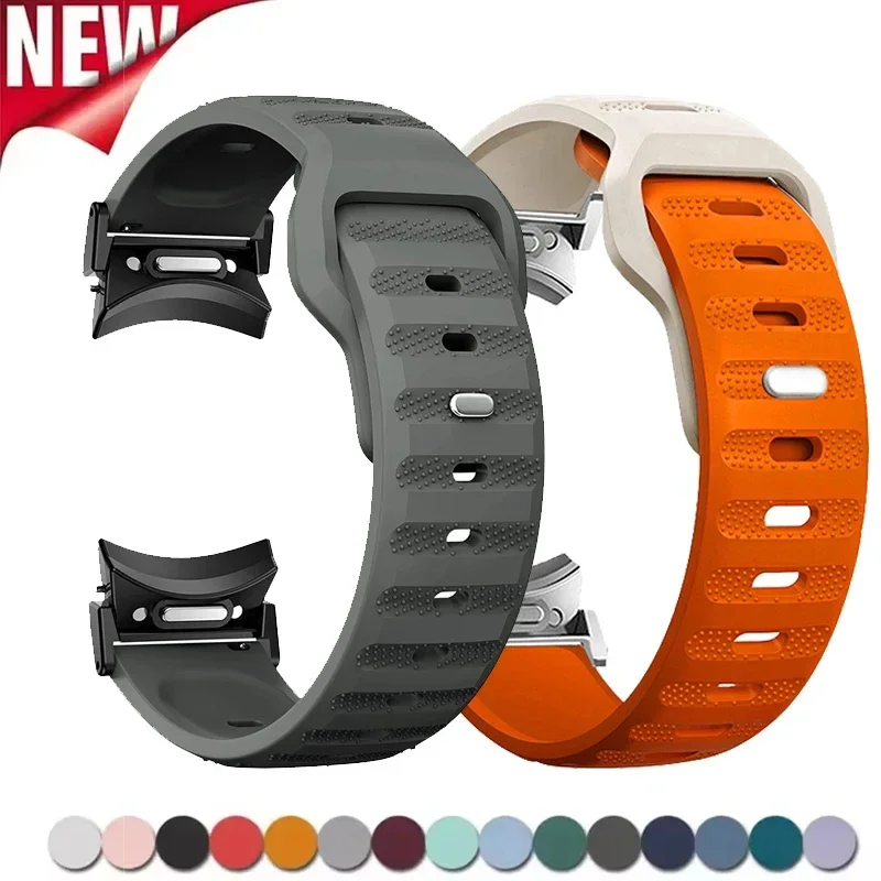 

Силиконовый ремешок для Samsung Galaxy Watch 6/5/4, 40 мм, 44 мм, ремешок для часов 20 мм, спортивный браслет Correa для Galaxy 6 classic 47 мм 43 мм 5pro