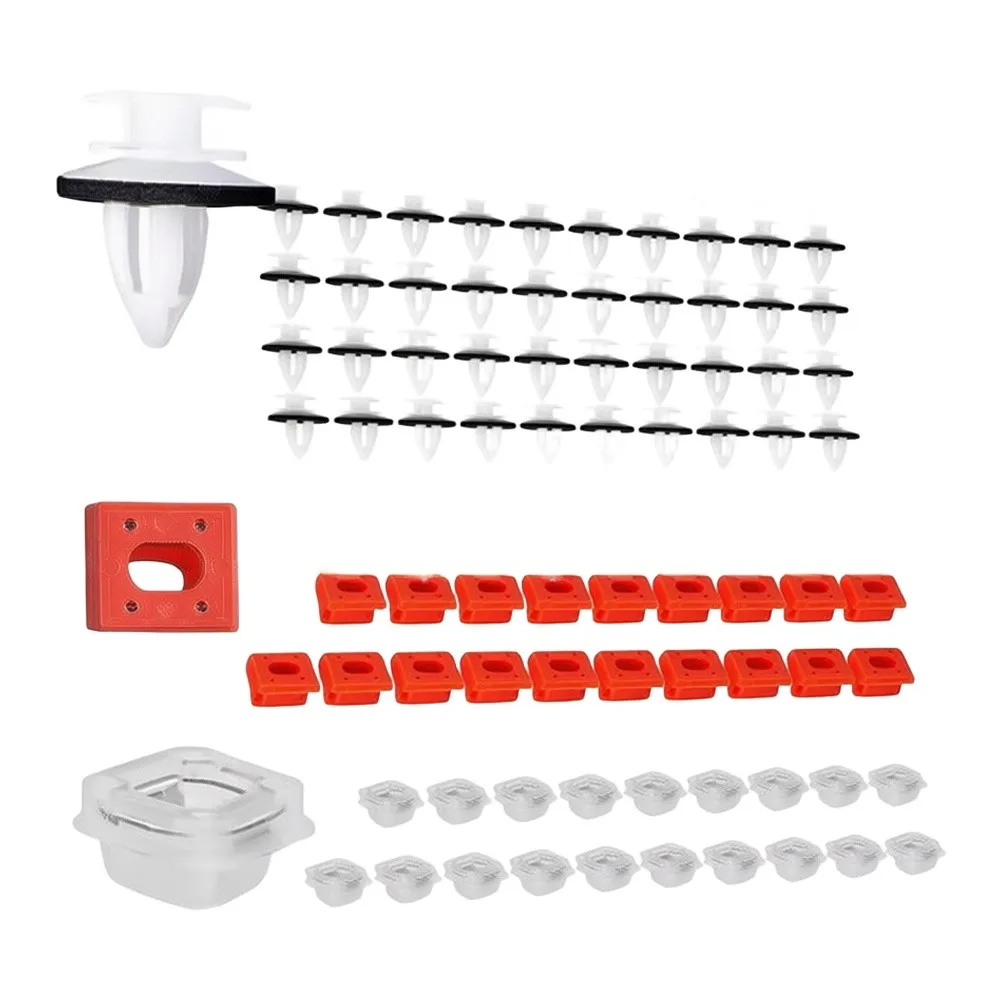 90pcs Car Door Panel Clip Bumper Mudguard Fastener Clip Interior Trim Insert Grommet Door Panel Clips For BMW 51458266814