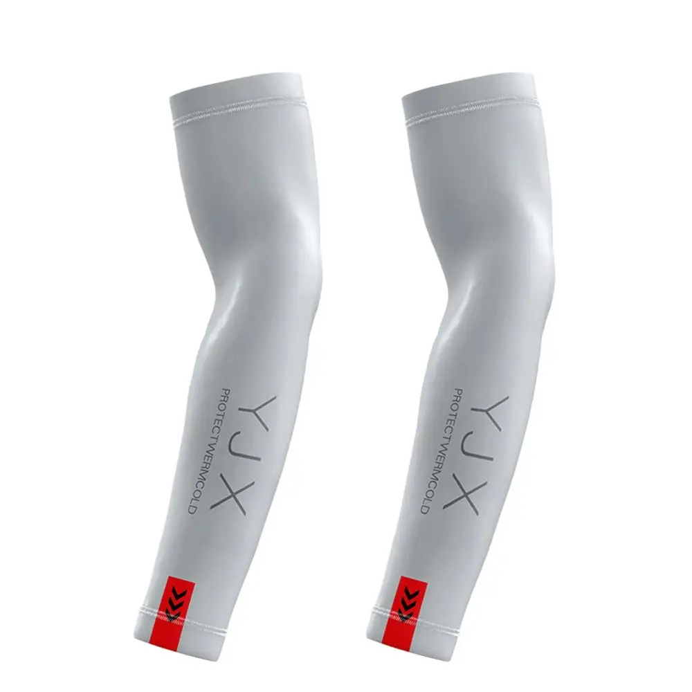 Mangas de brazo refrescantes para hombre y mujer, protección solar deportiva de seda helada, cubierta elástica para brazo, fútbol, Golf, ciclismo, conducción, 1 par