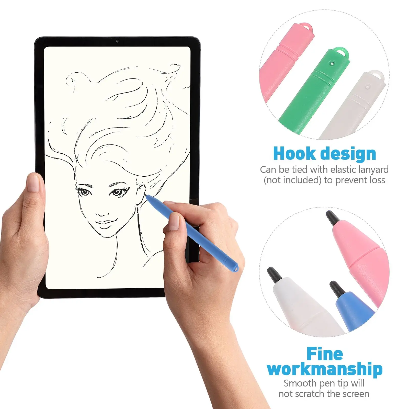 7pcs LCD เขียนแท็บเล็ตปากกา Stylus ปากกาส่วนบุคคลสําหรับเขียนแท็บเล็ตกระดานสีดําวาด Stylus Pad LCD Doodle Graffiti เด็กวัยหัดเดิน