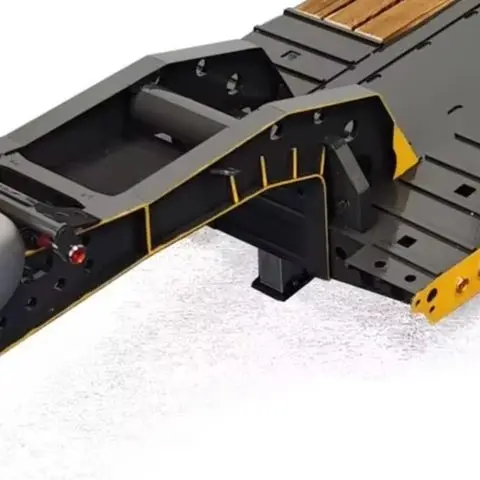 

Metal 2-Axle Gooseneck Low Flatbed Trailer 10.6Inches Width for 1/14 DIY TAMIYA Remote Control Tractor Truck RC Excavator