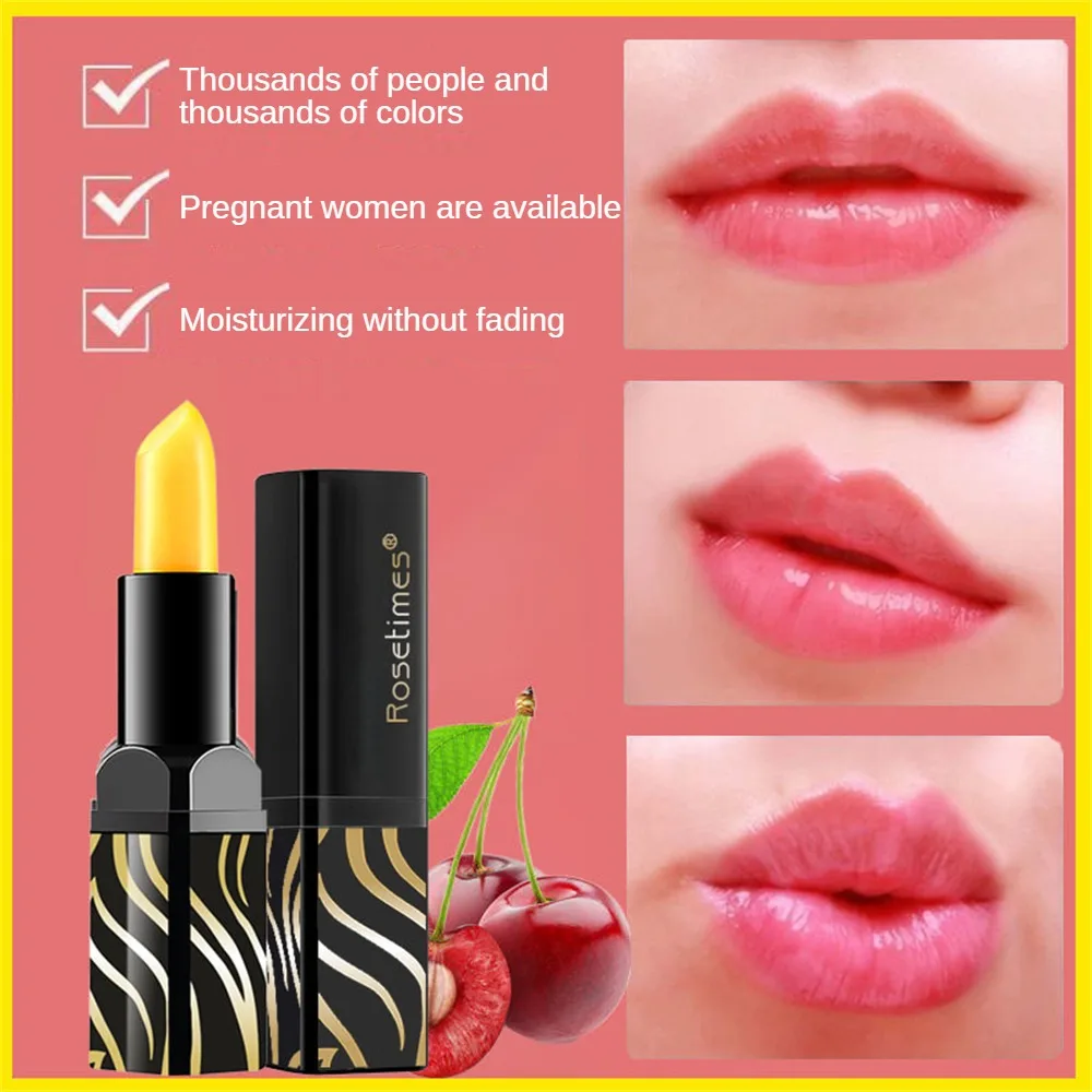 Lápiz labial que cambia de Color, bálsamo labial no irritante antigrietas, productos de belleza, tinte labial rojo, reparación de sequedad, Color suave