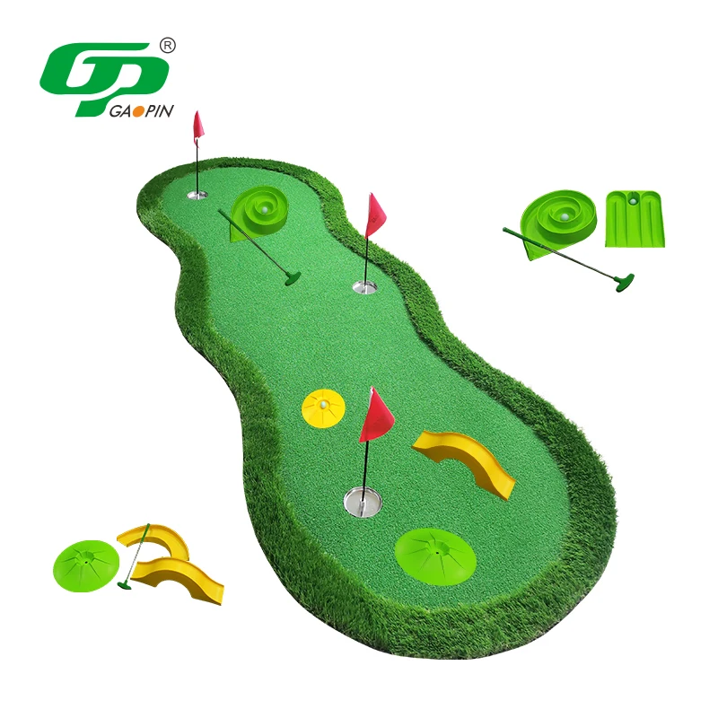 Mini Golf Course Set Indoor/Outdoor Golf Putting Practice with Obstacles for Kids Adults Golf Game Master Leisure Sport Toy