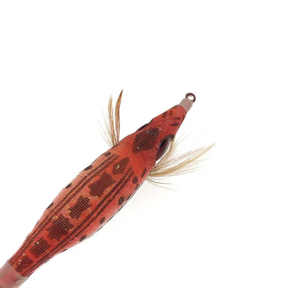 Durable Wooden Shrimp Squid Jig Luminous Wobbler Octopus Lure 5 Color Hard Cuttlefish Hook for Lure Fishing