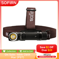 Sofirn SP40A TIR Optics Lens Headlamp LH351D LED 18650 USB Rechargeable Head Lamp 1200lm Torch with Magnet Tail Cap