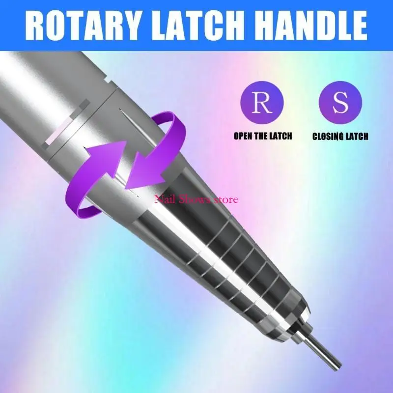 E0BC 35000RPM 네일 드릴 전기 네일 드릴 기계 매니큐어 도구 저음 네일 파일 드릴 세트 살롱 가정용