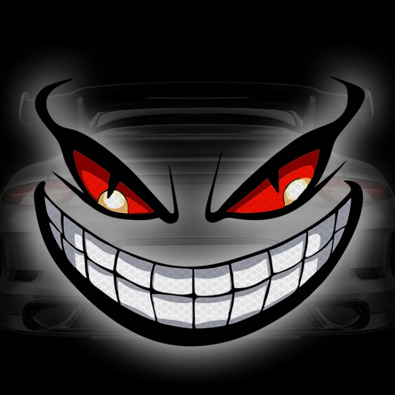 

Demon Eyes Motorcycle Stickers for Front Cowl Side Fairings Fuel Tank Decoration Waterproof Reflective Motorbike Accessories
