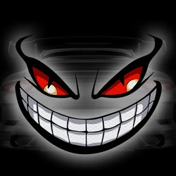 Demon Eyes Motorcycle Stickers for Front Cowl Side Fairings Fuel Tank Decoration Waterproof Reflective Motorbike Accessories