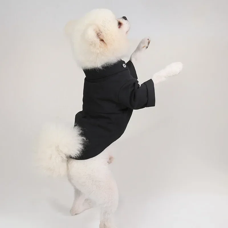 Black/White Dog Shirt Summer Cat Dog Pets Clothing Yorkshire Poodle Pomeranian Schnauzer Pug French Bulldog Welsh Corgi Clothes