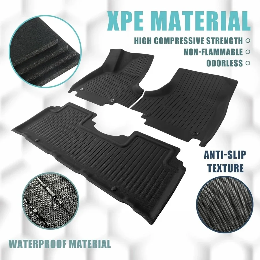 All Weather XPE Floor Mat Cargo Liner For Hyundai Ioniq 5 2021-2024 Cargo Liner Rear Cargo Tray Trunk Waterproof Back Seat Cover