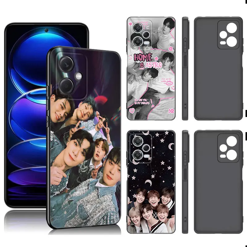 Astro Kpop Music Black Silicone Phone Case For Xiaomi Redmi Note 9 10 11 11S 11T 12 13 Pro 5G Plus 9S 10S 12S