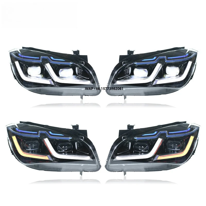 

1 Unit 12V for X1 Headlight Assembly E84 Modified with LED Lens Blue Eyebrow Daytime Running Light LED Turn Signal