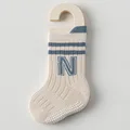 white blue N